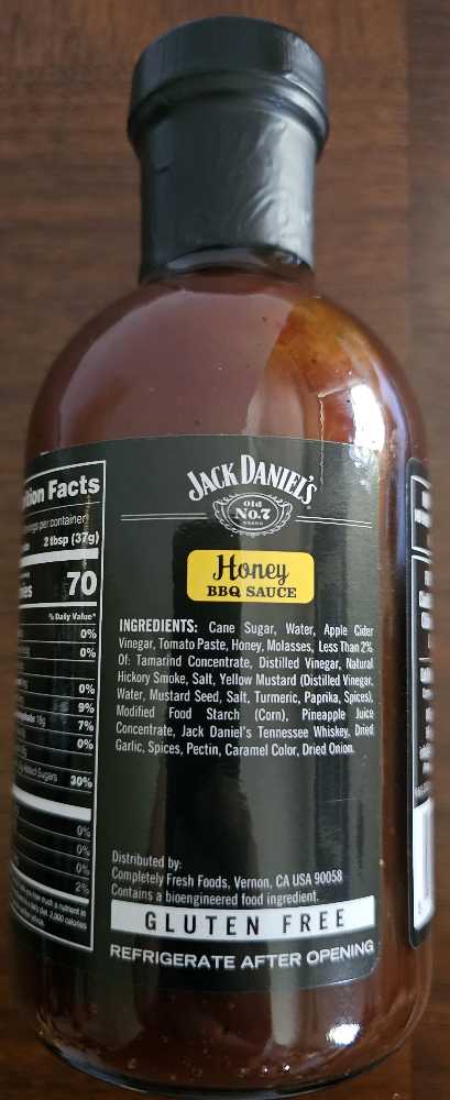 BBQ Sauce - Honey - Completely Fresh Foods (19.5 FL OZ) alcohol collectible [Barcode 810020930344] - Main Image 3