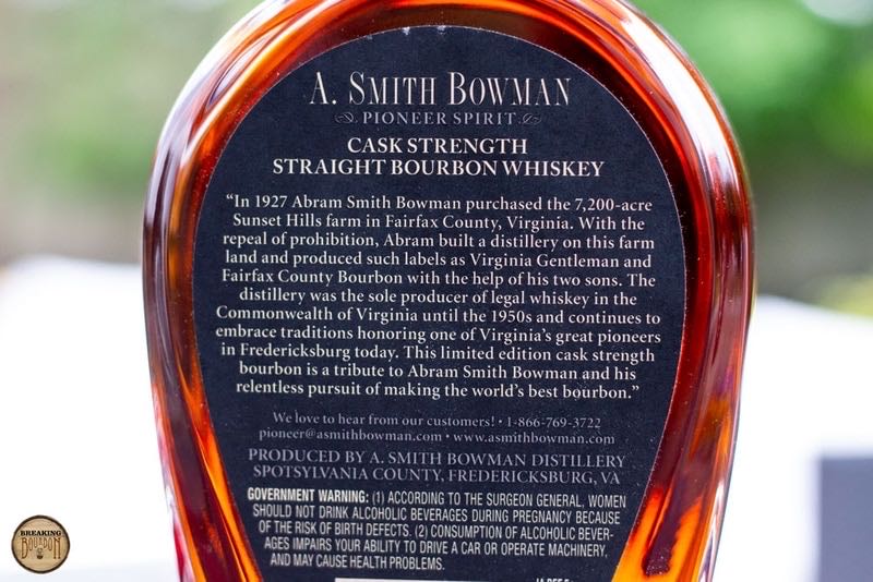 A. Smith Bowman - Cask Strength B4 - A. Smith Bowman Distillery (750 mL) alcohol collectible [Barcode 088004046828] - Main Image 2