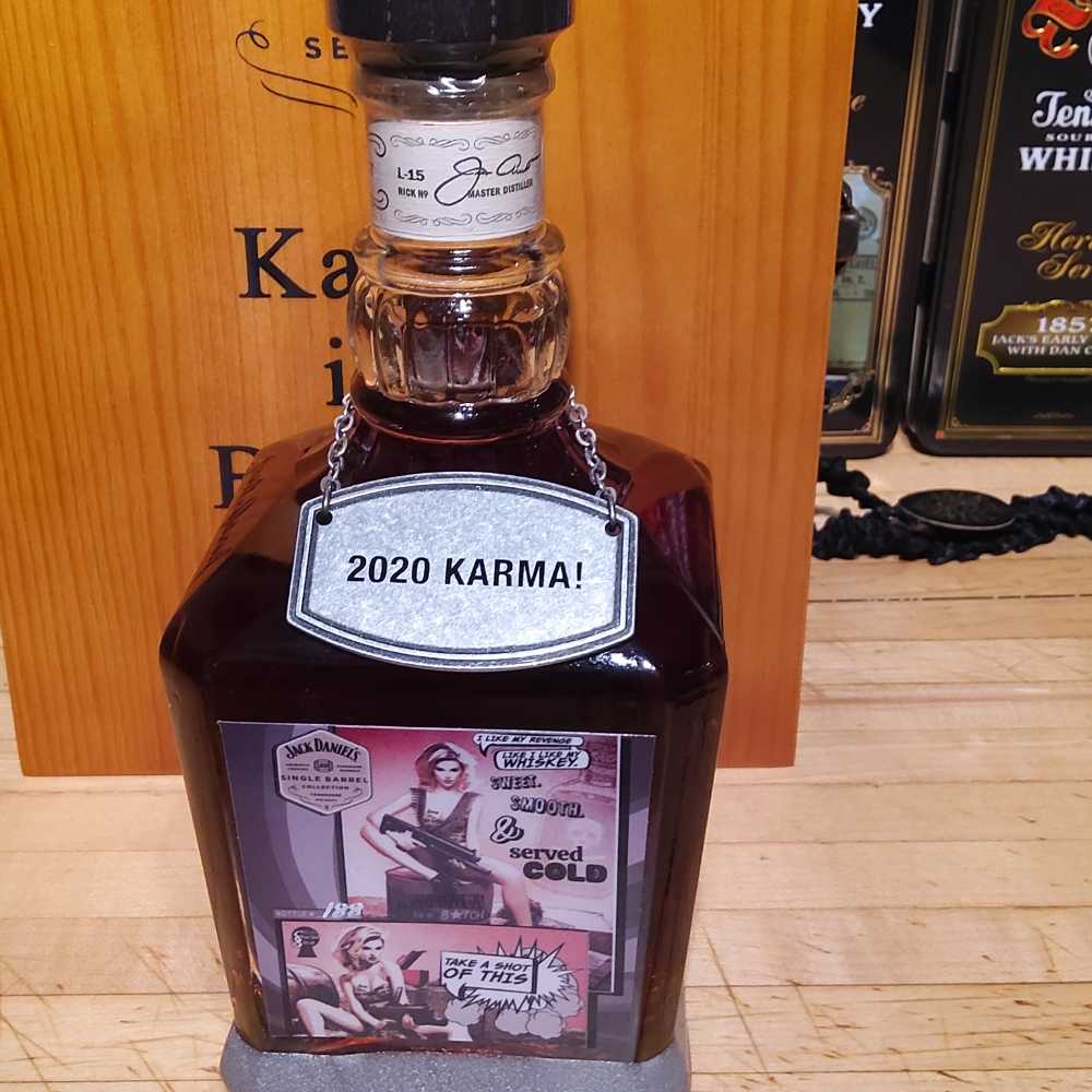 Single Barrel Select  2020 KARMA! 3-4-20 - Jack Daniel‘s Distillery (750 mL) alcohol collectible [Barcode 082184087008] - Main Image 2