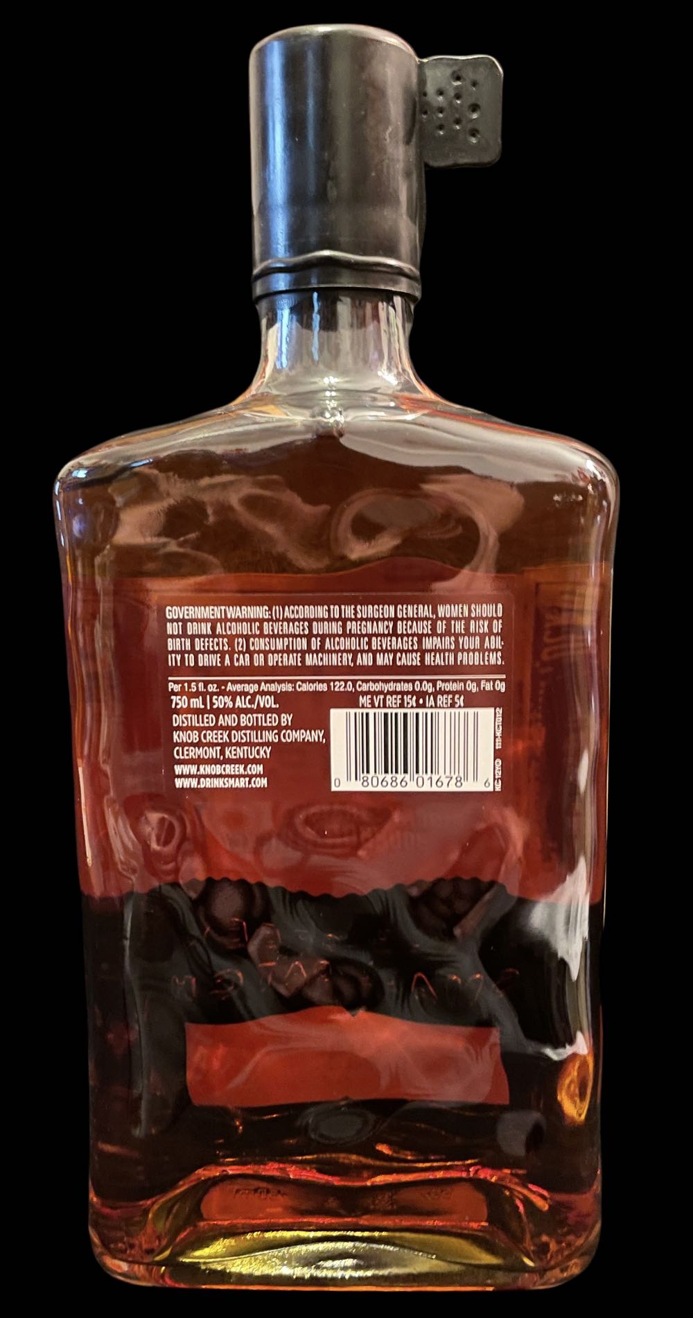 Knob Creek 12 Year Bourbon 12 - Knob Creek Distillery, Clermont, KY (750 mL) alcohol collectible [Barcode 080686016786] - Main Image 2