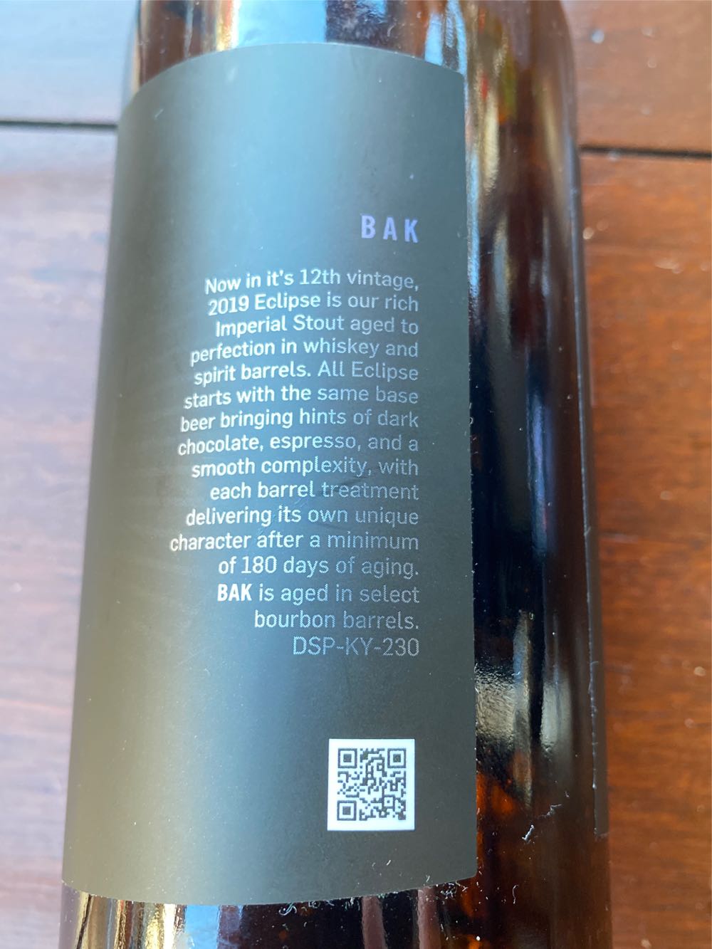 Fifty Fifty Brewing Eclipse Bak Barrel Aged Imperial ...  (500 mL) alcohol collectible [Barcode 040232417603] - Main Image 3