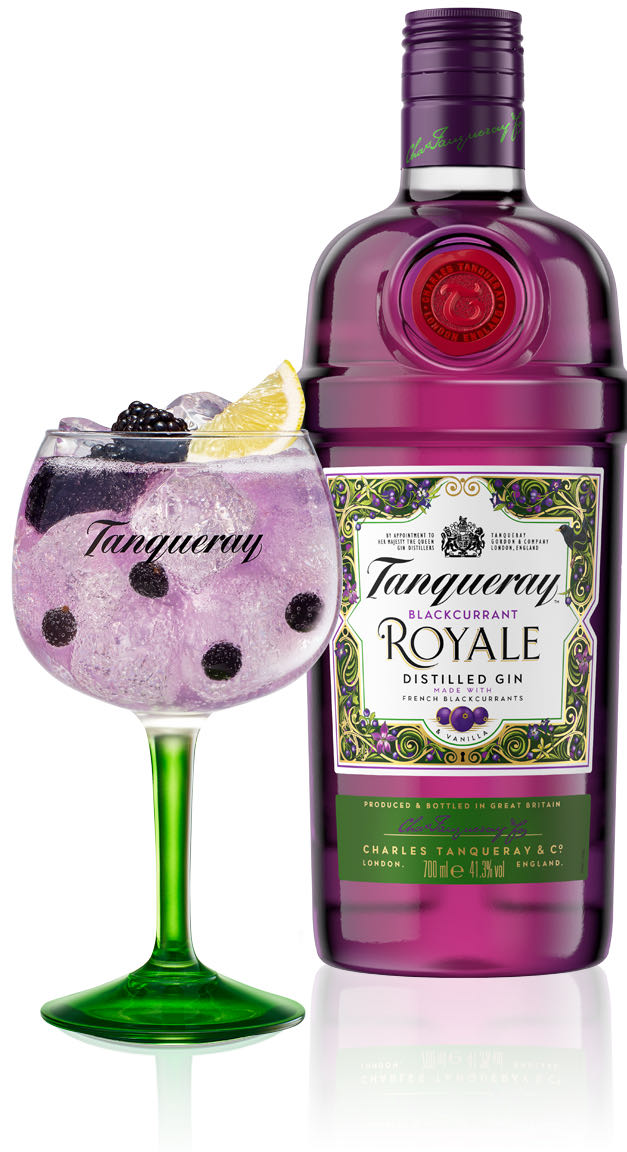 Tanqueray Black Currant Royale - Charles Tanqueray & Co. (700 mL) alcohol collectible [Barcode 5000291025824] - Main Image 2