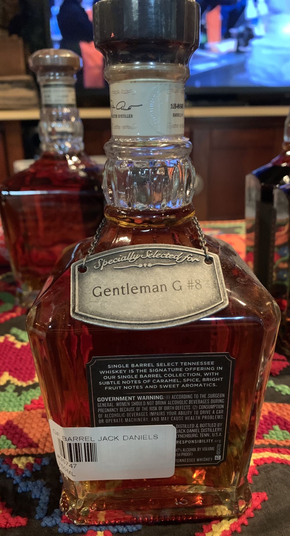 Gentelmen G #8 - Jack Daniel Distillery (700 mL) alcohol collectible - Main Image 3