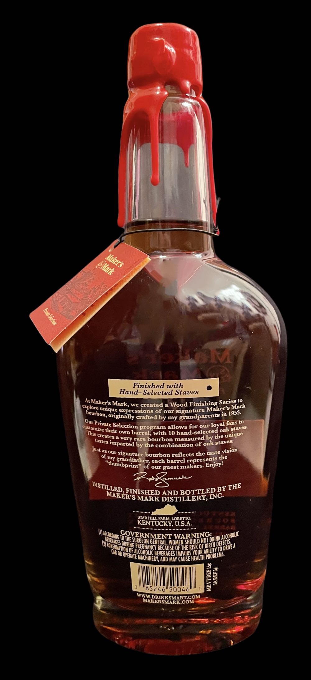 Maker’s Mark - Private Selection Reservoir & Wollaston - The Makers Mark Distillery, Inc. (750 mL) alcohol collectible [Barcode 085246500460] - Main Image 2