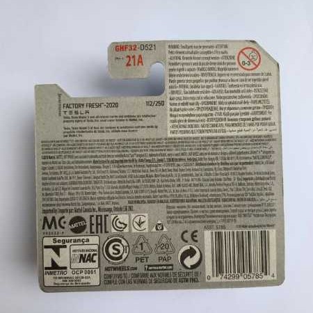 Diecast Hotwheels Tesla Model 3 Short Card  alcohol collectible [Barcode 074299057854] - Main Image 2