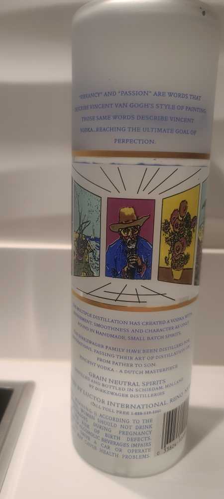Vincent Van Gogh  (750 mL) alcohol collectible [Barcode 033824102094] - Main Image 2