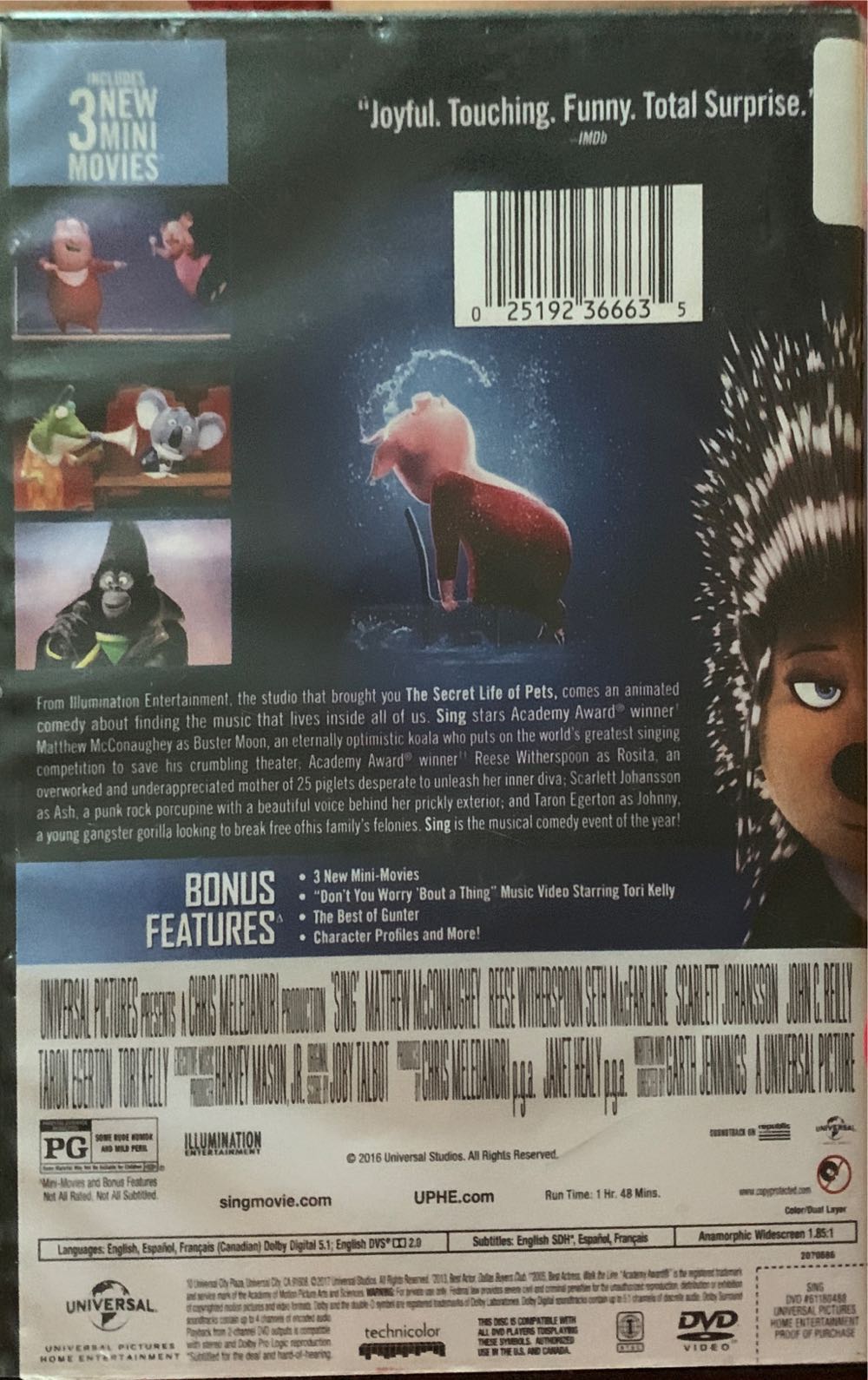 Sing  alcohol collectible [Barcode 025192366635] - Main Image 2