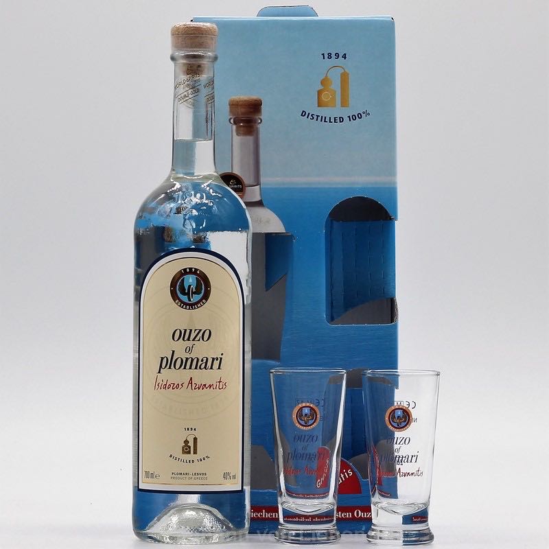 Plomari Ouzo - Destillerie Plomari (700 mL) alcohol collectible [Barcode 5202413007019] - Main Image 2