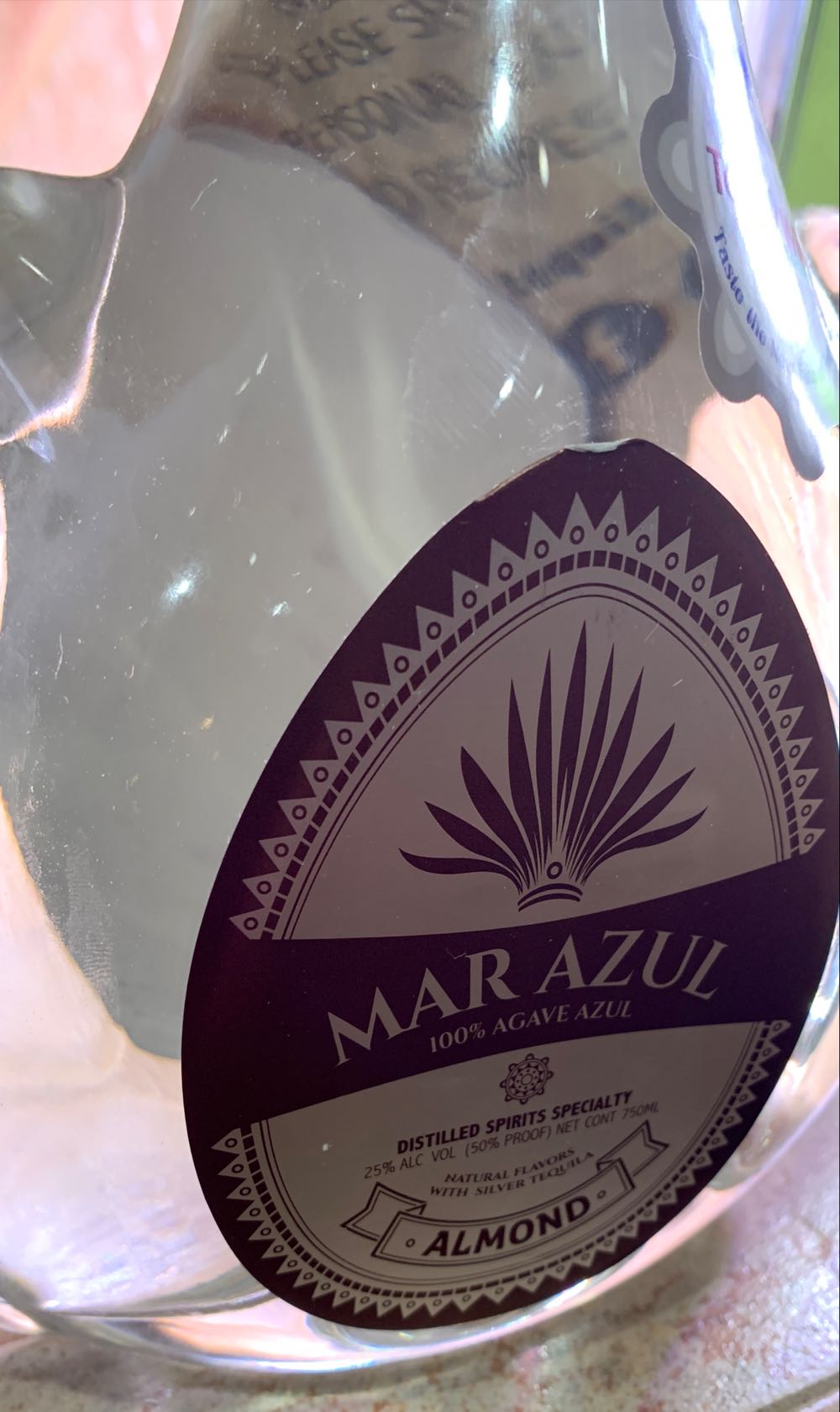 Tequila ~ Liqueur | Mar Azul Agave Tequila - Pyatt Emterprises/San Antonio (750 mL) alcohol collectible [Barcode 653180155130] - Main Image 2