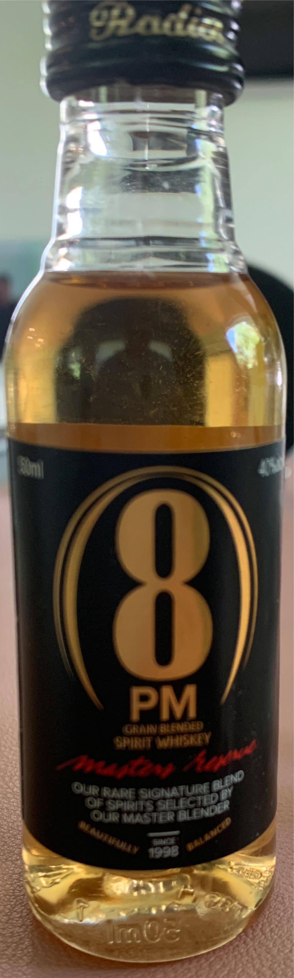 8 PM Spirit Whiskey - Radico Khaitan (50 mL) alcohol collectible - Main Image 1