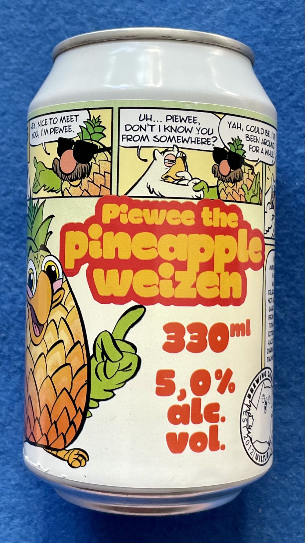Piewee The Pineapple Weizen - Uiltje Brewing Company (330 mL) alcohol collectible [Barcode 8719325540246] - Main Image 2