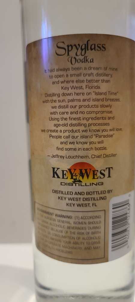 SPYGLASS - Key West Distilling (750 mL) alcohol collectible [Barcode 040232124860] - Main Image 2