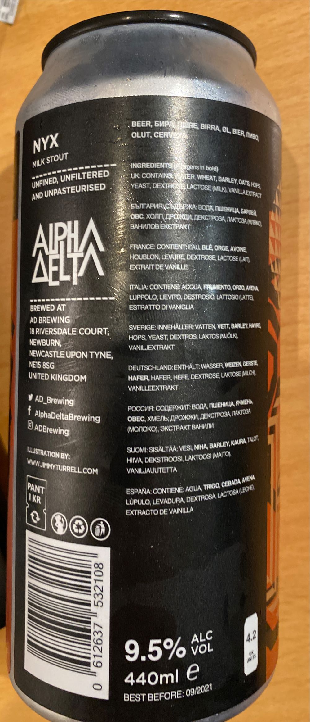 Alpha Delta Milk stout - Alpha Delta (440 mL) alcohol collectible [Barcode 612637532108] - Main Image 2