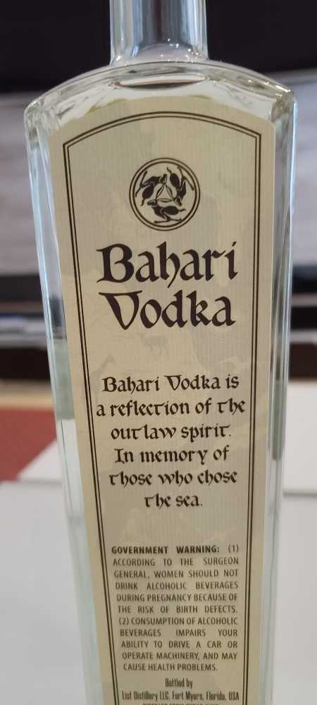 BAHARI - List Distillery, LLC (750 mL) alcohol collectible [Barcode 860005674404] - Main Image 2