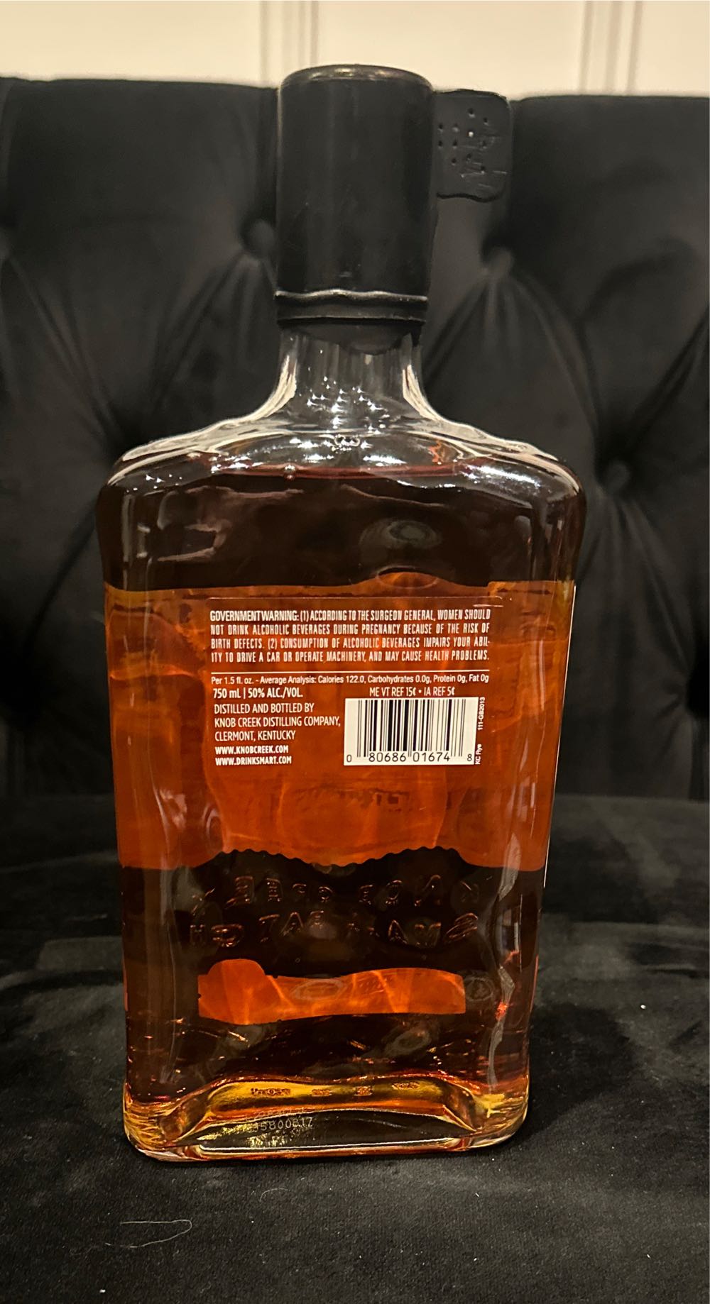 Knob Creek Rye Whiskey - Knob Creek Distillery, Clermont, KY (750 mL) alcohol collectible [Barcode 080686016748] - Main Image 2
