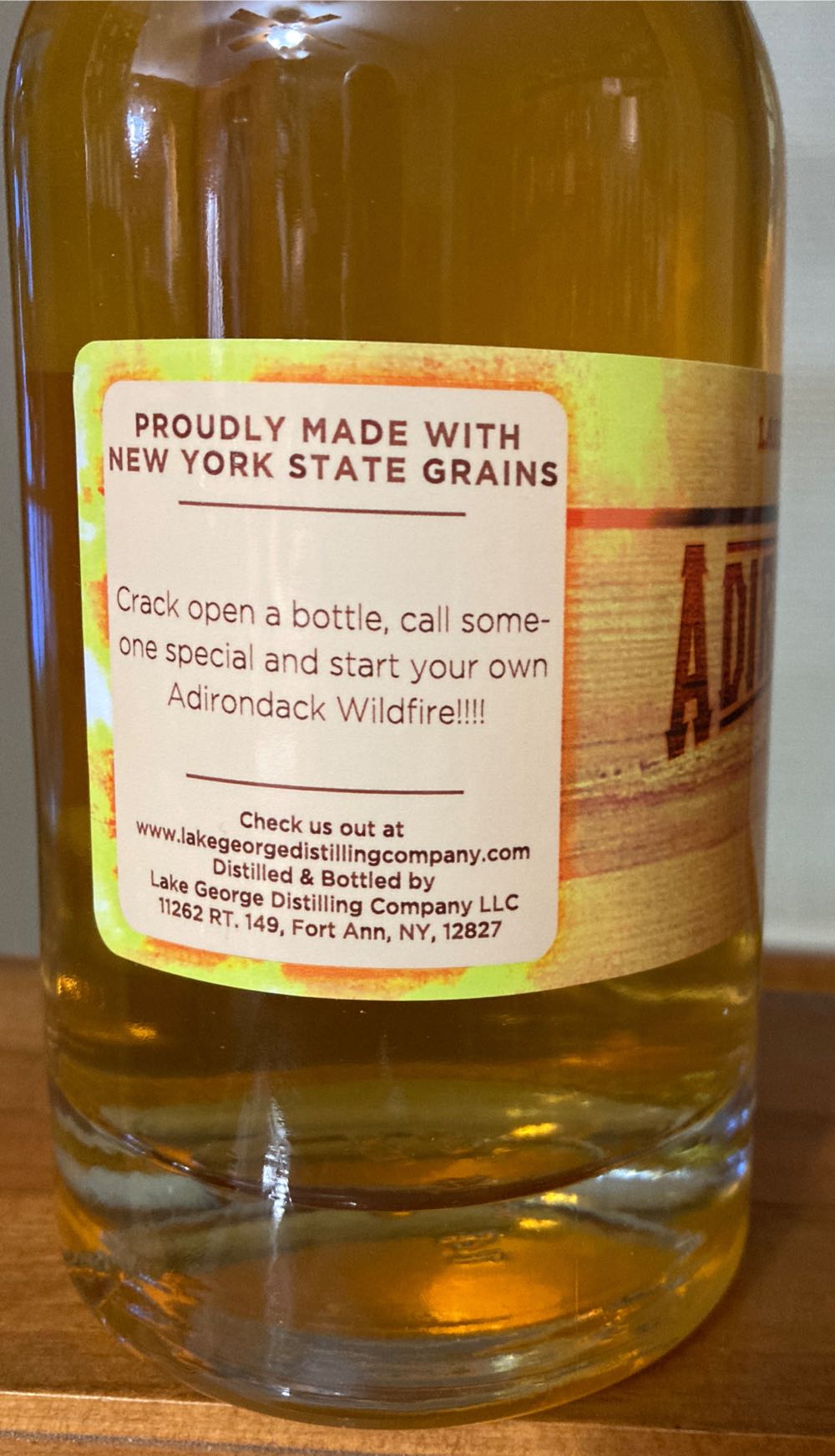 Lake George Cinnamon Whiskey - Lake George Distilling (750 mL) alcohol collectible [Barcode 757901854200] - Main Image 2