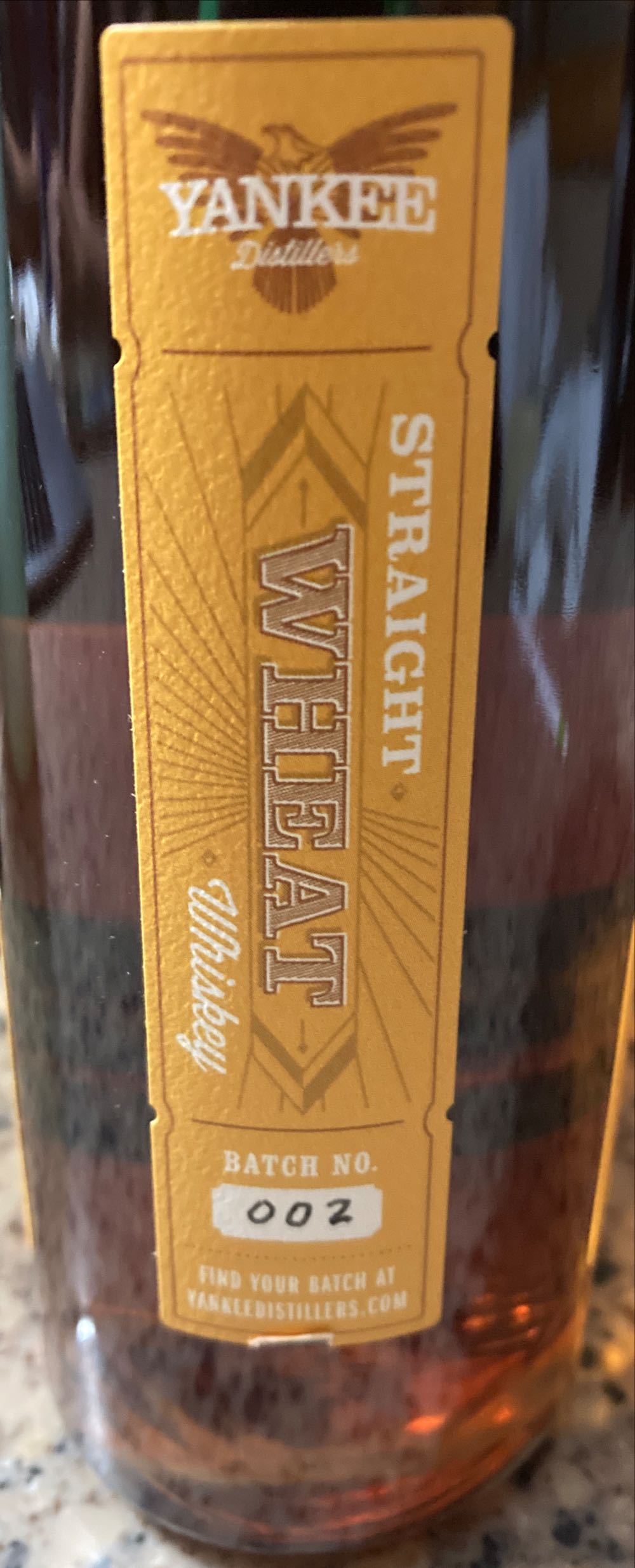 Yankee Distillers Straight Wheat Whiskey Nv 750 Ml. - Yankee Distillers (750 mL) alcohol collectible [Barcode 707273990525] - Main Image 3