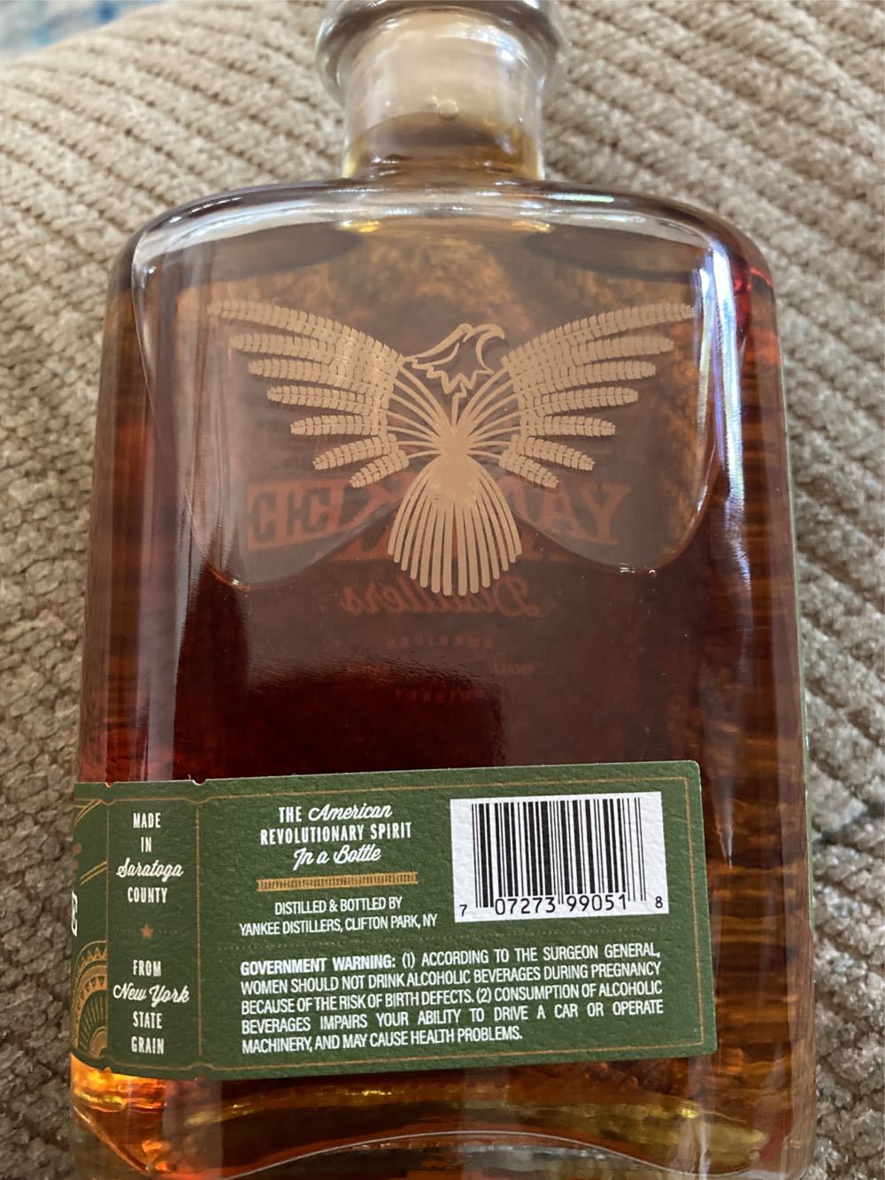 Yankee Distillers Single Malt - Yankee Distillers (375 mL) alcohol collectible [Barcode 707273990518] - Main Image 3
