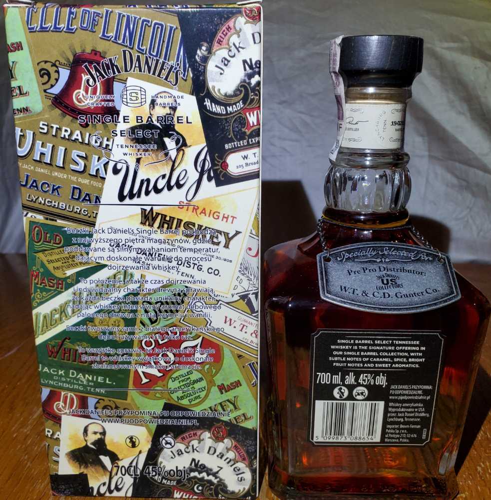USC (5) ”W.T. & C.D. Gunter Co.” - Jack Daniels’ Distillery (700 mL) alcohol collectible [Barcode 5099873088654] - Main Image 3