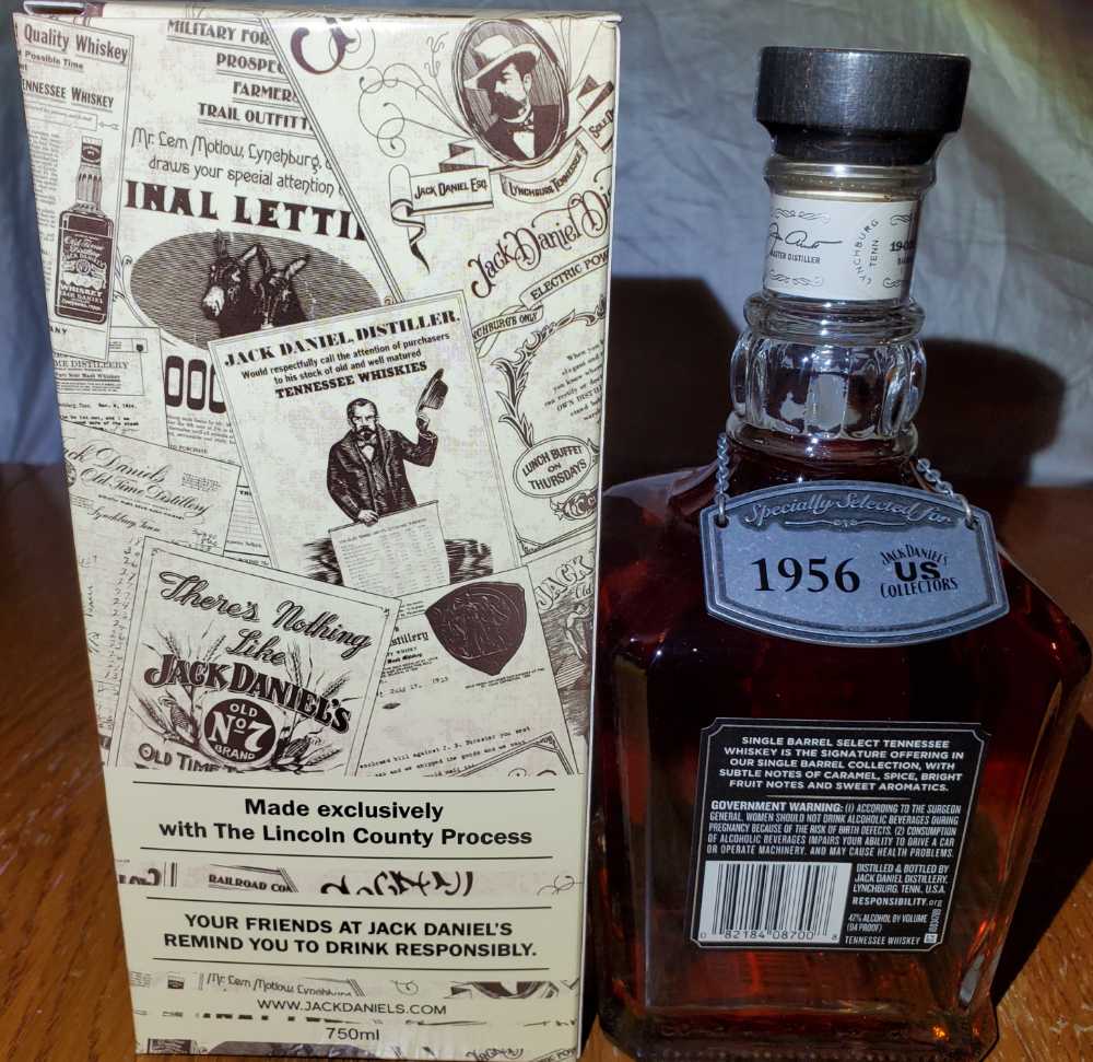 USC (4) ”1956” - Jack Daniels’ Distillery (750 mL) alcohol collectible [Barcode 082184087008] - Main Image 3