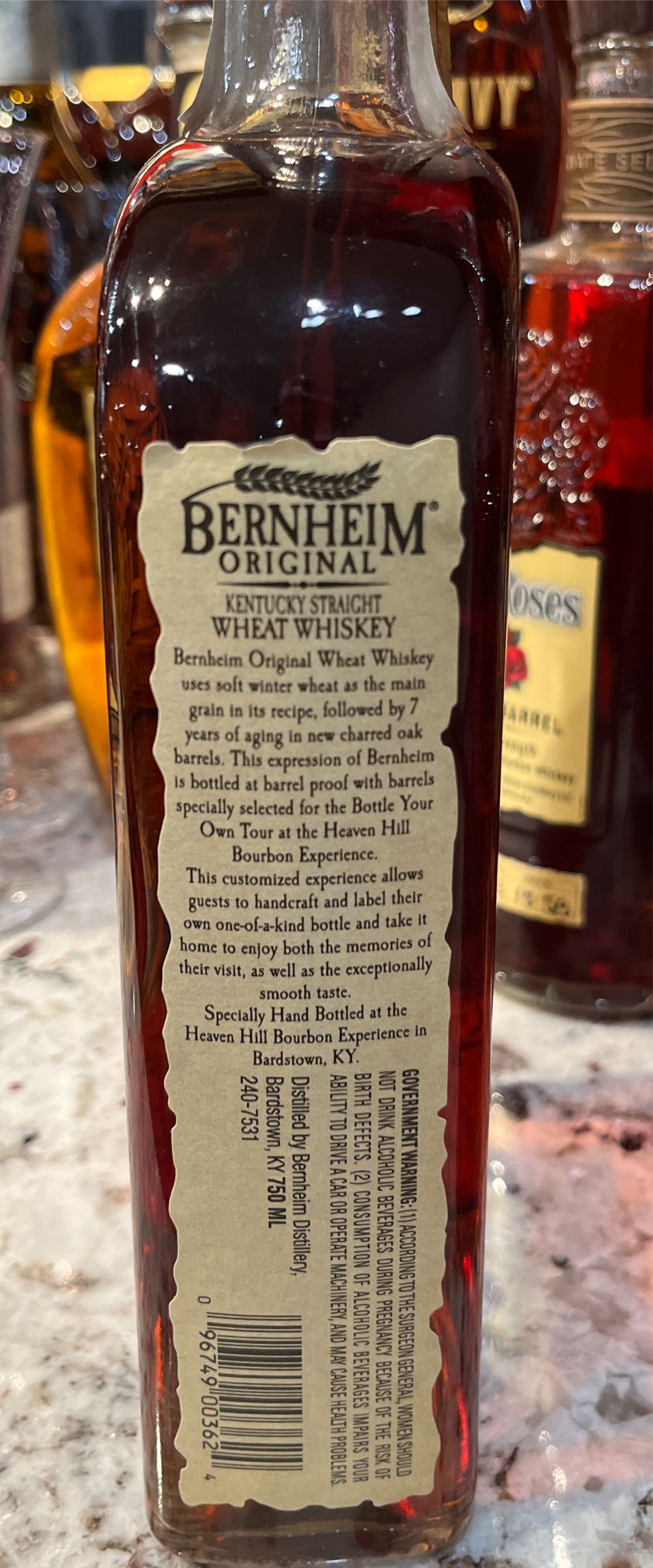 Bernheim Barrel Proof Whiskey (Hand Bottled) - Heaven Hill Distilleries, Inc. (750 mL) alcohol collectible [Barcode 096749003624] - Main Image 2