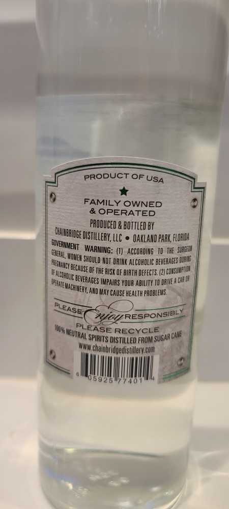 Florida Basil - Chain Bridge Distillery (750 mL) alcohol collectible [Barcode 605925774014] - Main Image 2