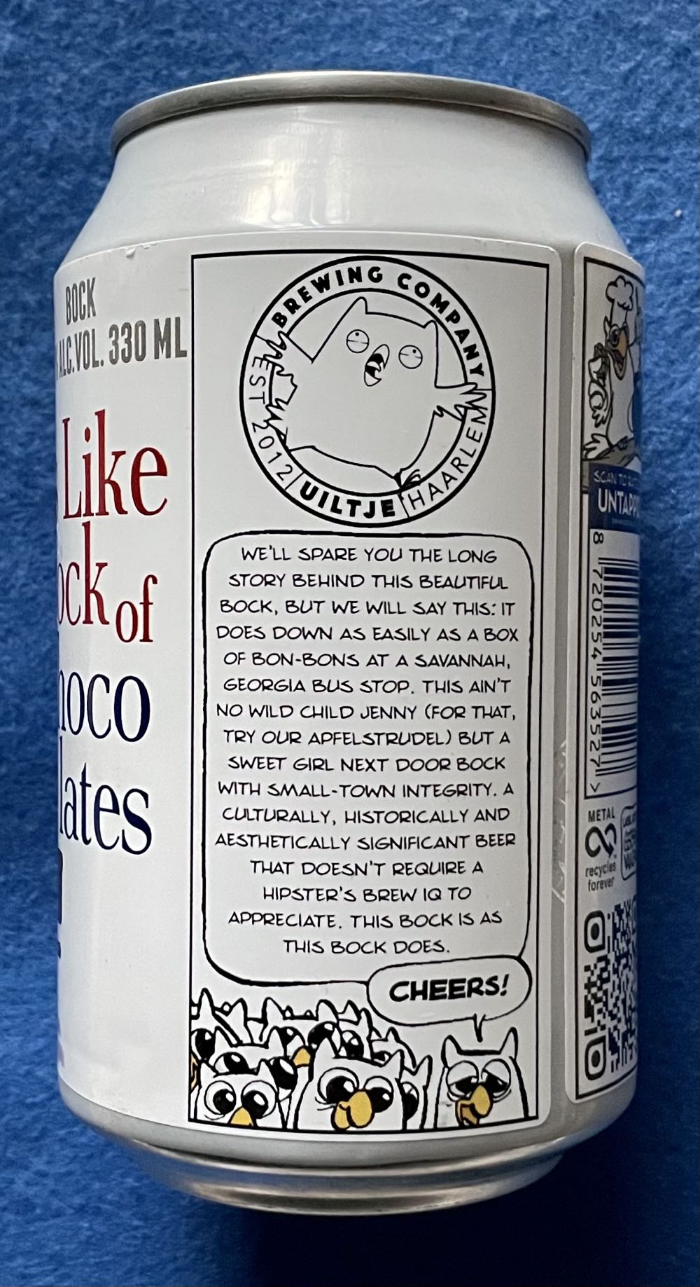Life’s Like A Bock Of Choco Lates - Uiltje Brewing Company (330 mL) alcohol collectible [Barcode 8720254563527] - Main Image 3