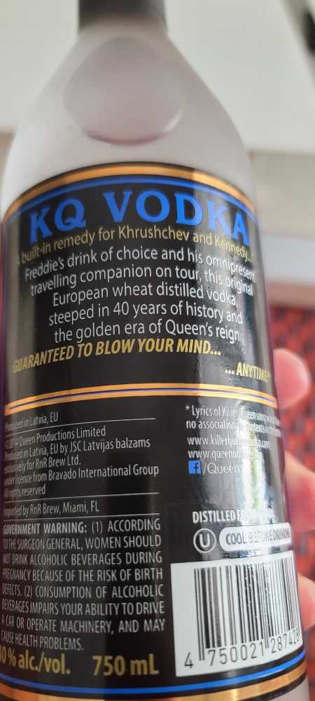 KILLER QUEEN - JSC Latvijas Balzams (750 mL) alcohol collectible [Barcode 4750021287428] - Main Image 2