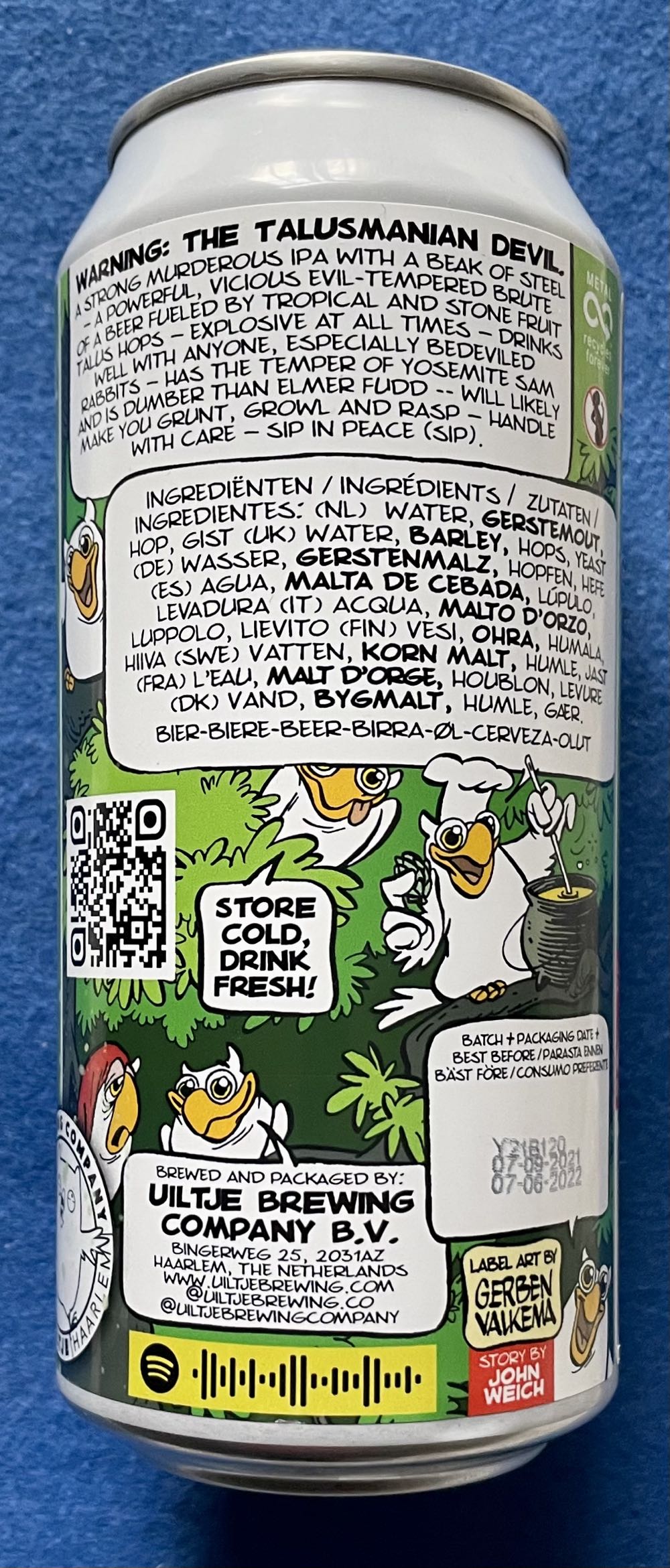 Talusmanian Devil - Uiltje Brewing Company (440 mL) alcohol collectible [Barcode 8720254563619] - Main Image 2