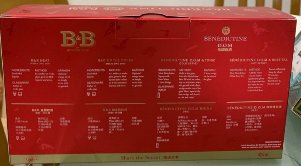 Benedictine DOM - Benadictine (50mL) alcohol collectible [Barcode 3035551379456] - Main Image 2