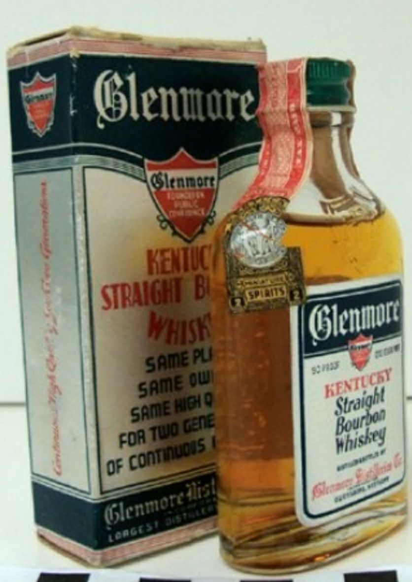 Glenmore Bourbon Whiskey - Glenmore Distillery (50mL) alcohol collectible - Main Image 2