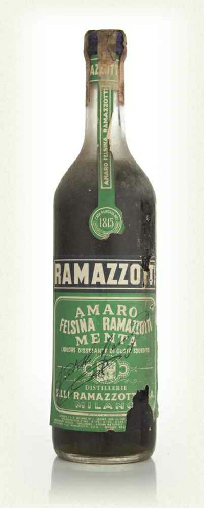 Amaro Ramazzotti Old Bottle - Fratelli Ramazzotti (40mL) alcohol collectible - Main Image 2