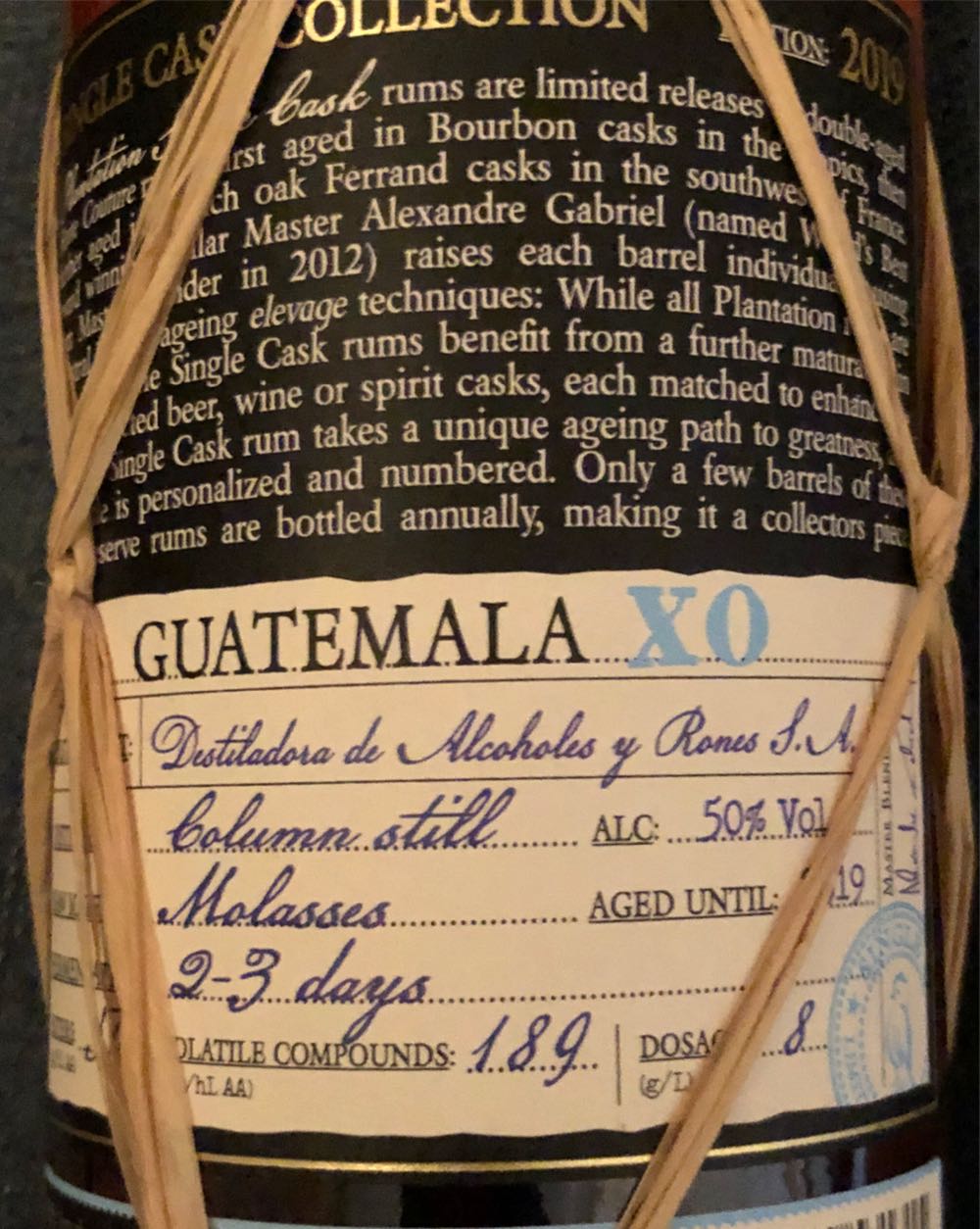 Rhum Plantation Guatemala Xo Single Cask 700ml - Alcoholes Y Rones (700 mL) alcohol collectible [Barcode 3460410531315] - Main Image 3