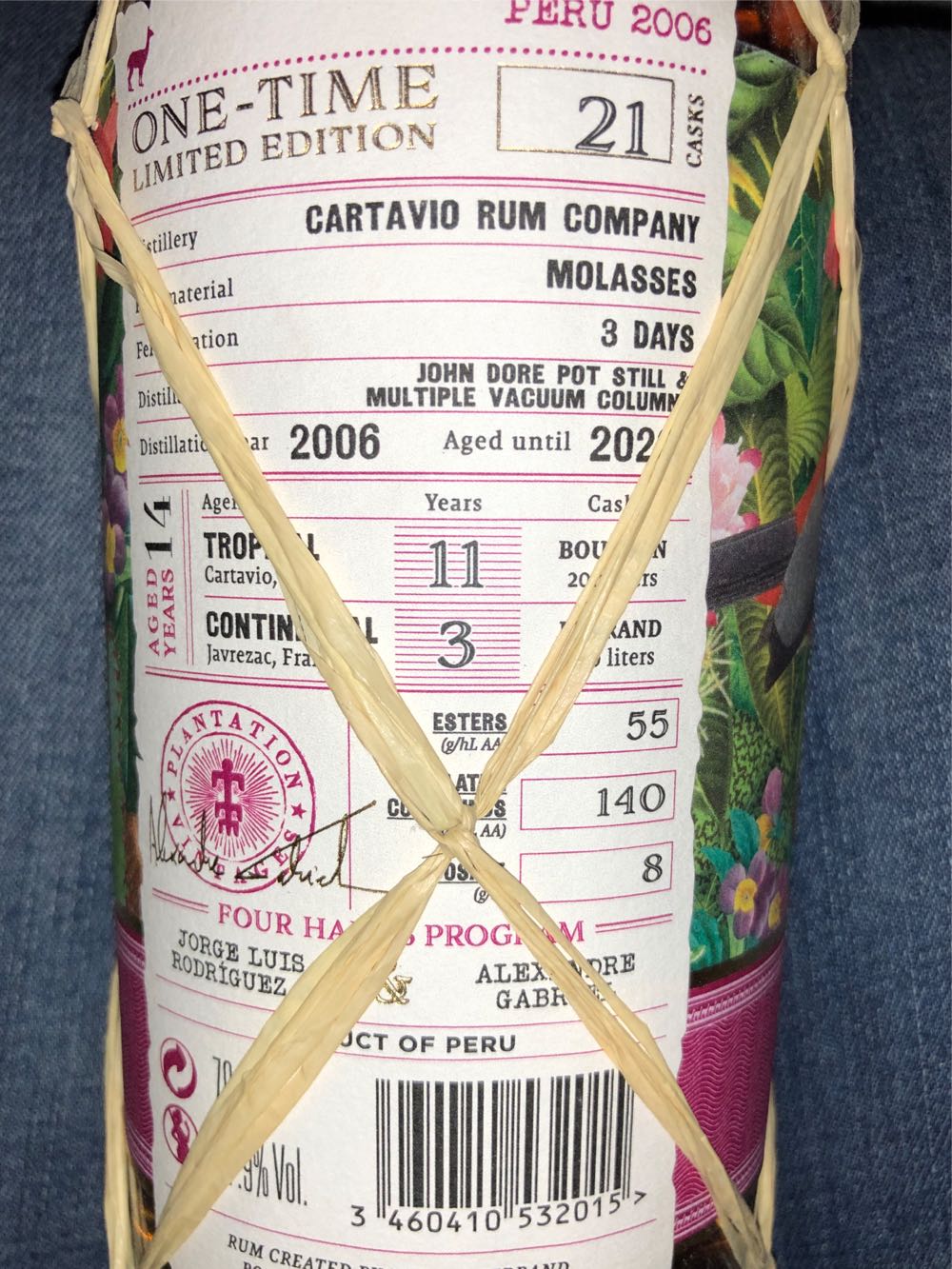 Plantation Peru 2006 - John Dore Pot Still (0.70 L) alcohol collectible [Barcode 3460410532015] - Main Image 2