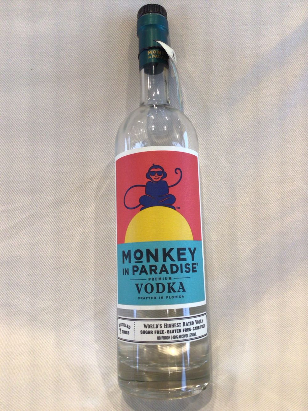 Monkey In Paradise Vodka - Citrus Distillers LLC (750mL) alcohol collectible [Barcode 868768000225] - Main Image 3