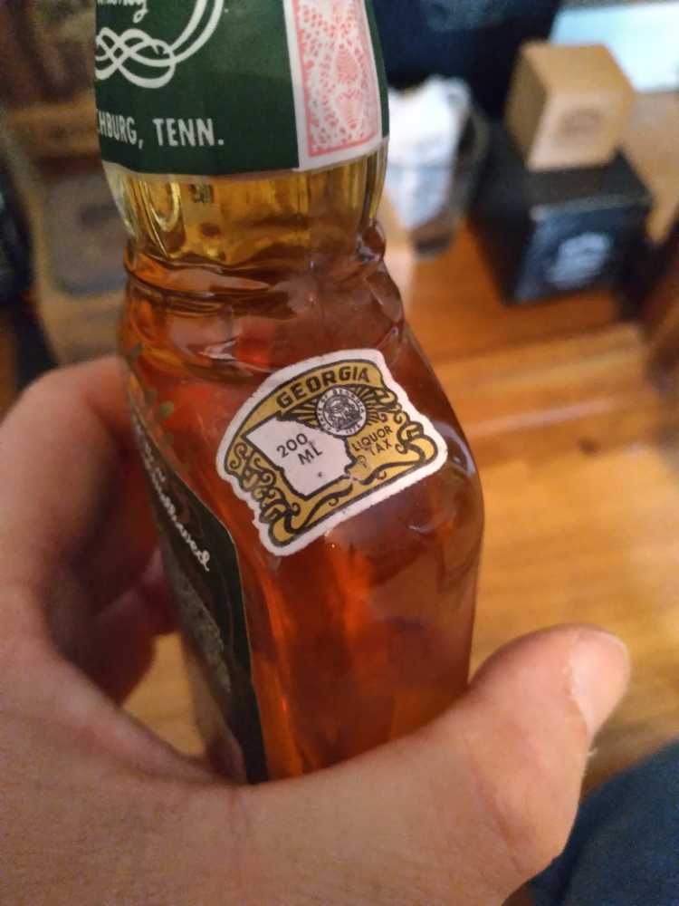 Green label - Jack Daniel Distillery (200 mL) alcohol collectible - Main Image 3