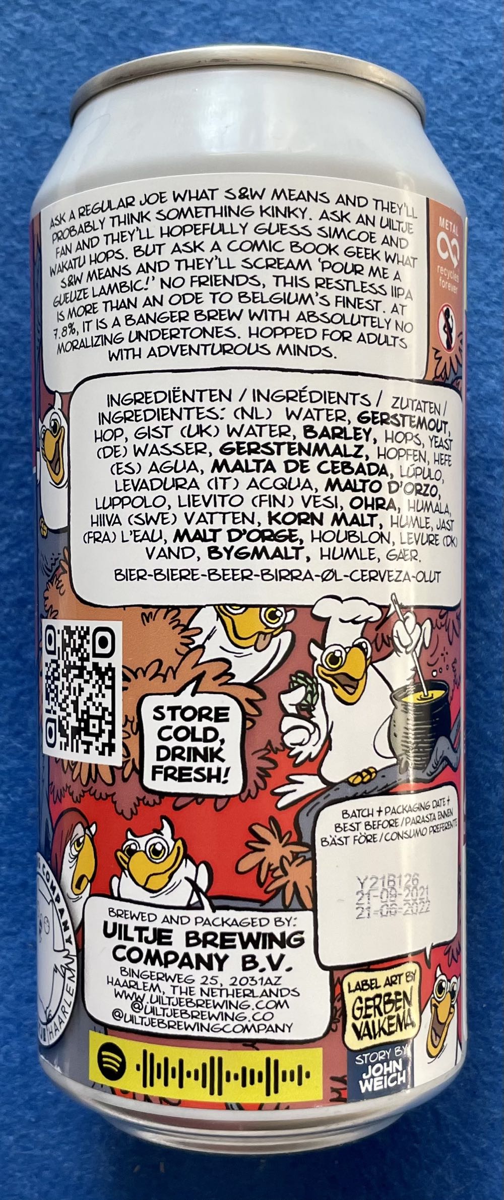 Simcoe And Wakatu Eruption Of The Hoppy Hilltop - Uiltje Brewing Company (440 mL) alcohol collectible [Barcode 8720254563633] - Main Image 2