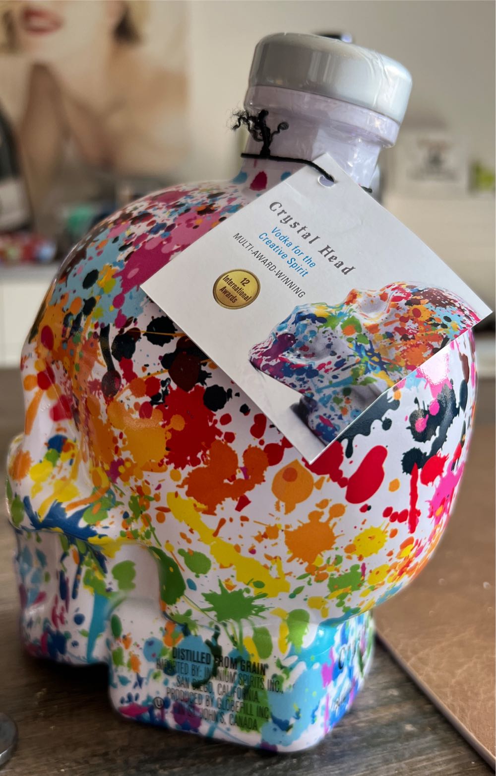 Crystal Head Vodka Rainbow Bottle Limited Edition Skull Pride 2023 - Crystal Head Vodka (750 mL) alcohol collectible [Barcode 627040412497] - Main Image 2