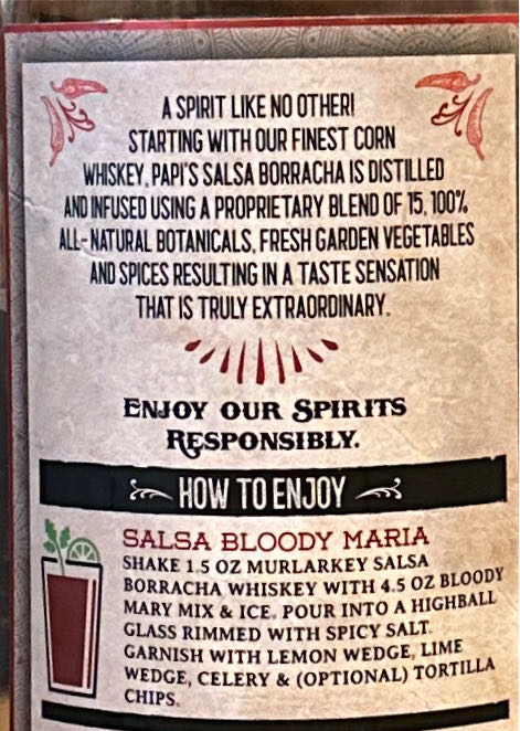 Murlarkey Salsa Borracha Whiskey - Murlarkey (750 mL) alcohol collectible [Barcode 859403005576] - Main Image 2