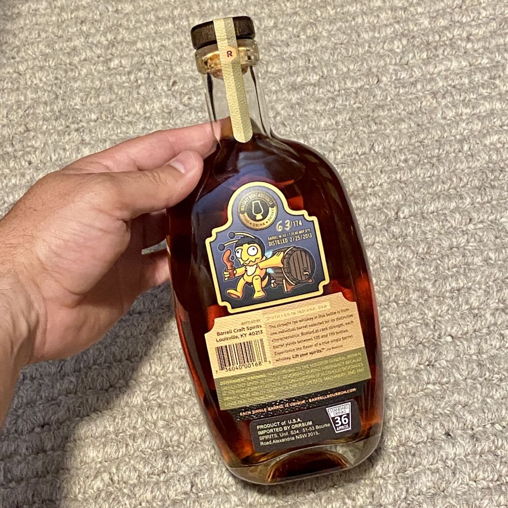 Barrell Rye - Barrel Craft Spirits (750mL) alcohol collectible [Barcode 736040001683] - Main Image 2