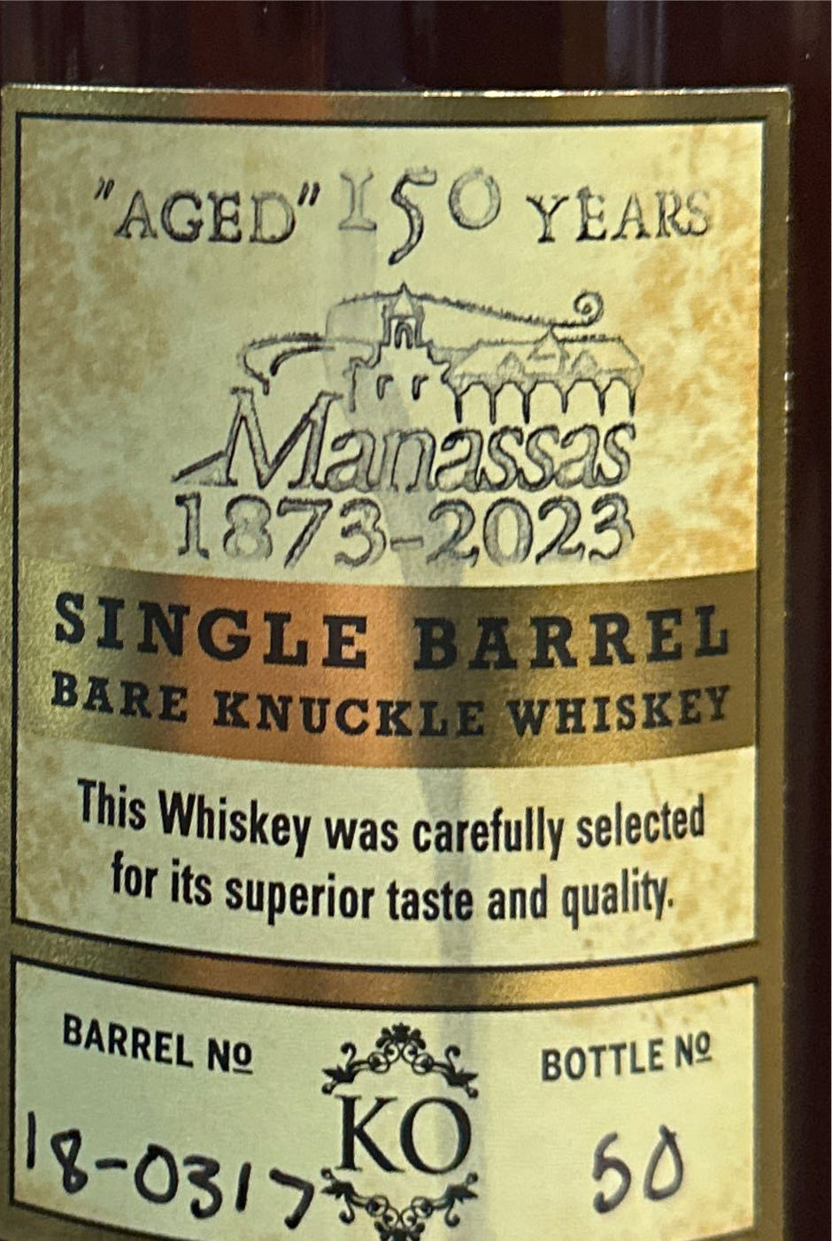 KO Bareknuckle Straight Bourbon Whiskey CS - KO (750 mL) alcohol collectible [Barcode 636160190178] - Main Image 3