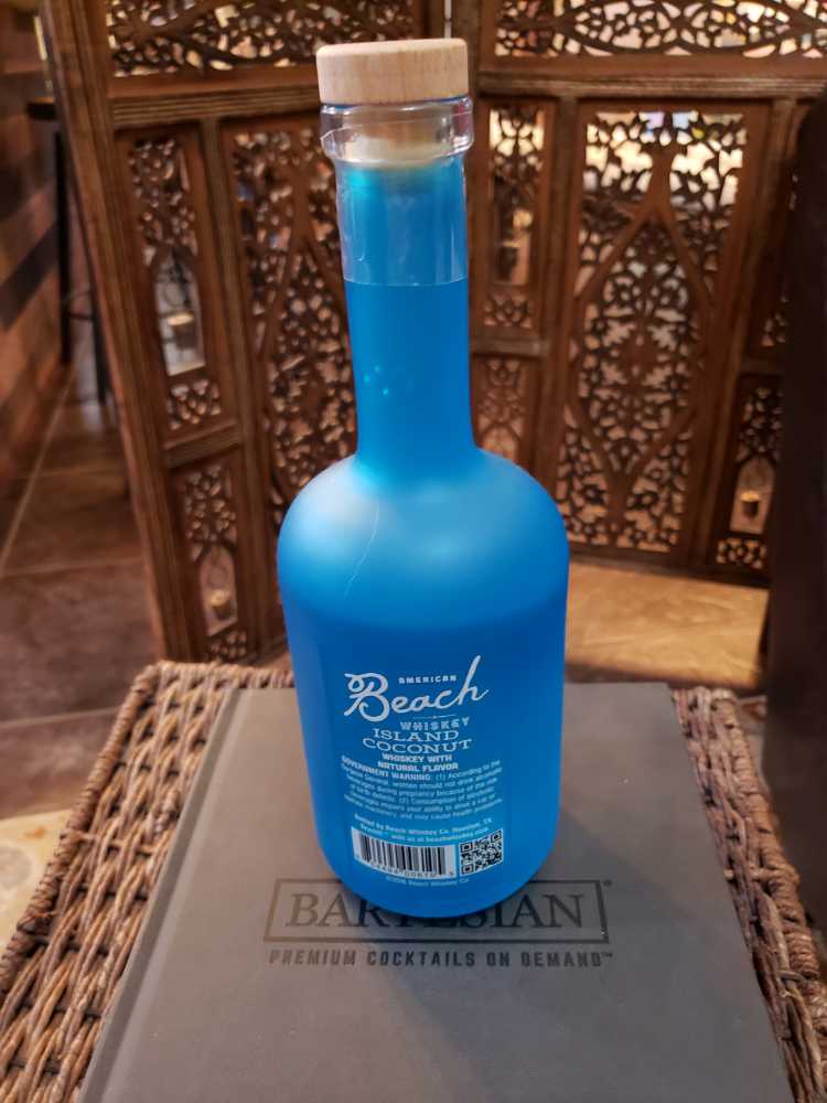 Beach American Island Coconut Whiskey - Beach Whiskey (750 mL) alcohol collectible [Barcode 854494006105] - Main Image 2