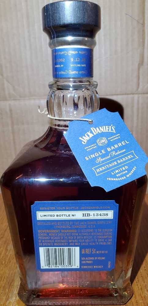 Heritage Barrel 2018 - Jack Daniel Distillery (750 mL) alcohol collectible [Barcode 082184003596] - Main Image 4