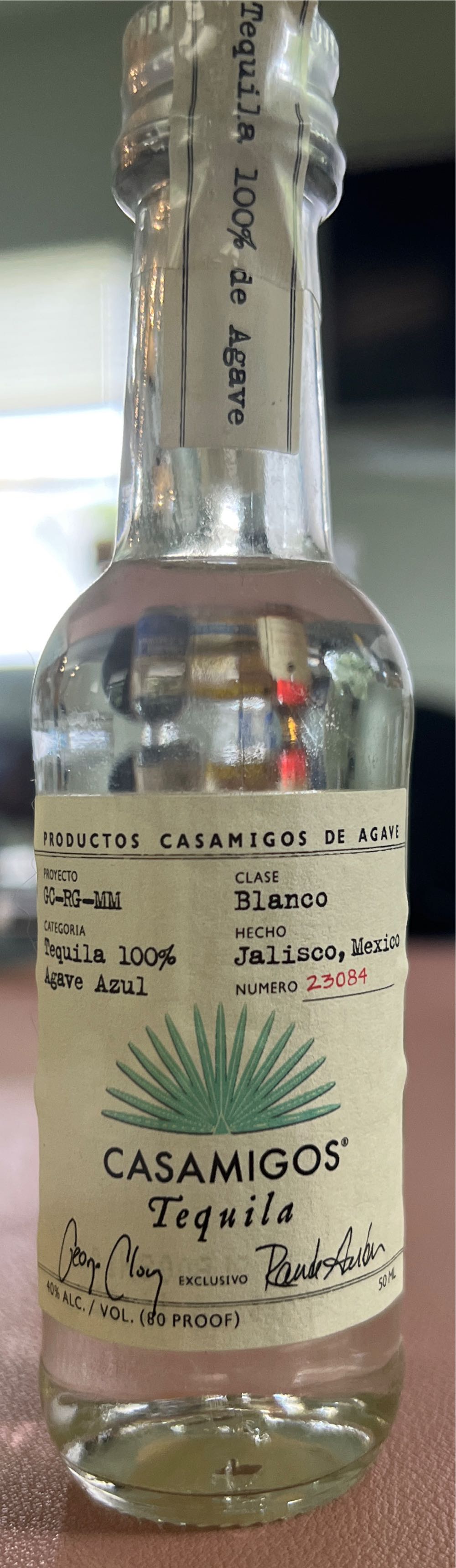 Tequila 50ml Mini Casamigos Blanco Tequila  alcohol collectible [Barcode 083089450157] - Main Image 2