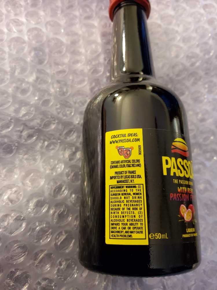 Passoa Passion Fruit Liqueur - Passoa (50 mL) alcohol collectible [Barcode 087236565398] - Main Image 3