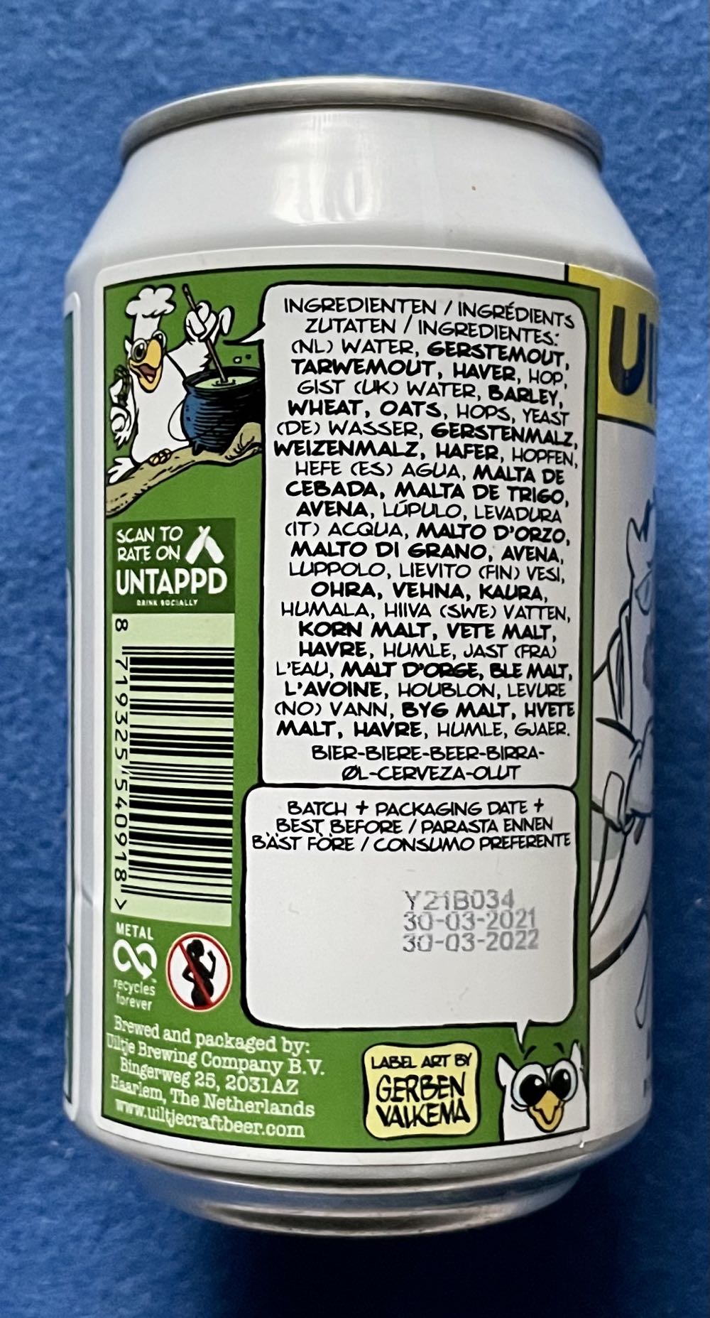 My Life Span 5 - Uiltje Brewing Company (330 mL) alcohol collectible [Barcode 8719325540918] - Main Image 4