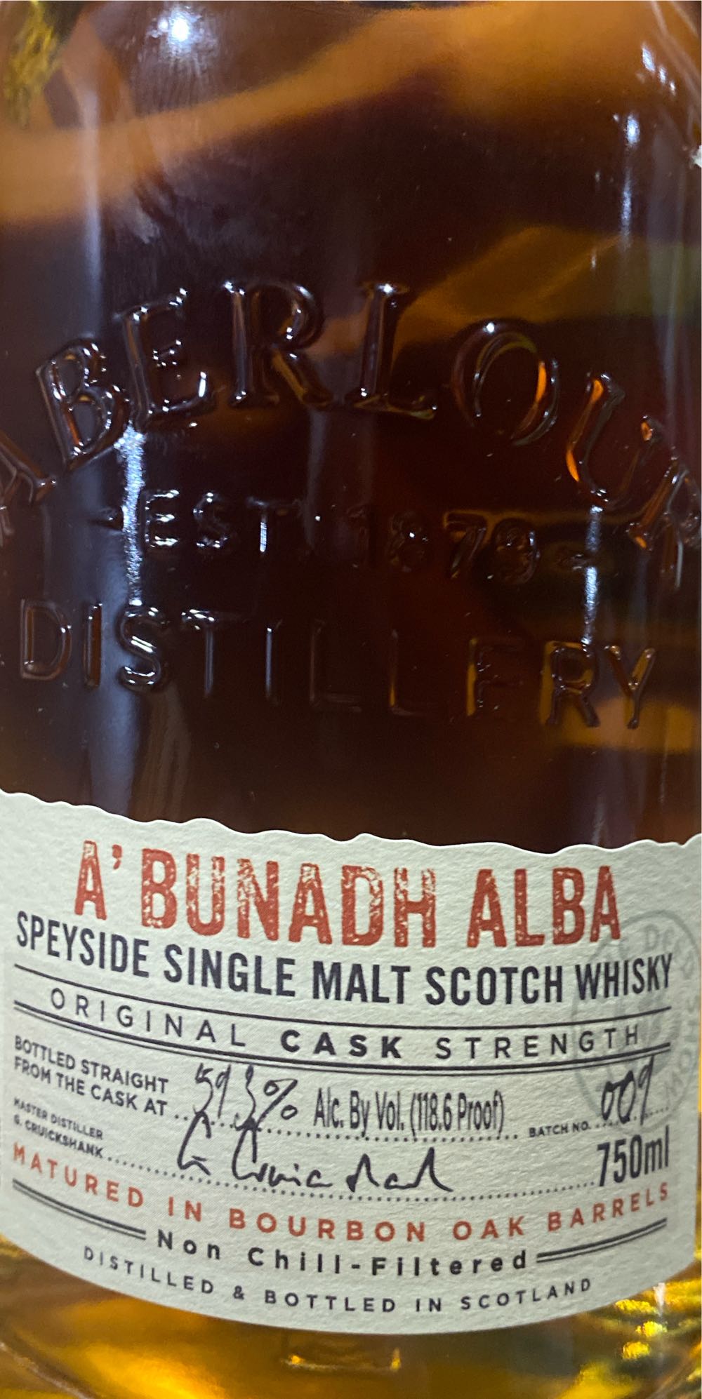 Aberlour A’bunadh Alba Single Malt Scotch 750ml - Aberlour (750 mL) alcohol collectible [Barcode 080432114612] - Main Image 2