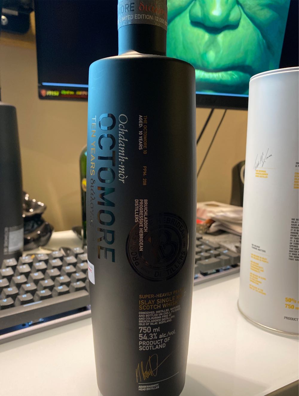 Bruichladdich Octomore 10 Year Old  (750 mL) alcohol collectible [Barcode 087236701024] - Main Image 2