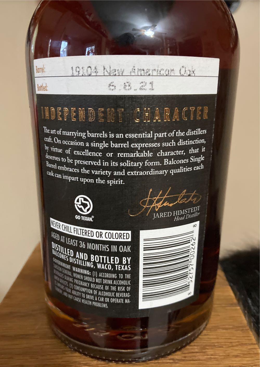 Balcones Texas Rye Cask Strength - Balcones Distilling (750 mL) alcohol collectible [Barcode 852757002628] - Main Image 2