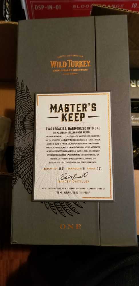 Wild Turkey Master’s Keep One - Wild Turkey Distillery (750 mL) alcohol collectible [Barcode 721059003209] - Main Image 3